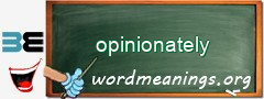 WordMeaning blackboard for opinionately